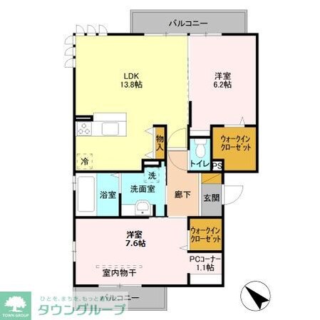 セピアコート C館の物件間取画像